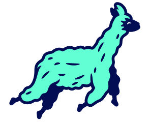 running llama illustration